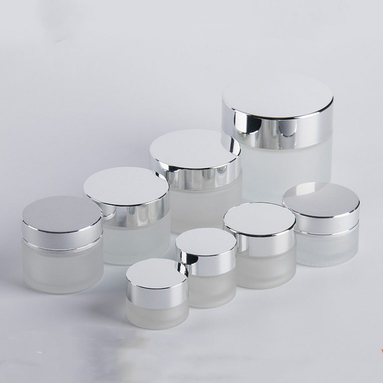 Frosted cosmetic glass jar Cosmetic bottle manufacturers