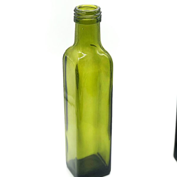 Clear square glass bottle for olive oil (6)