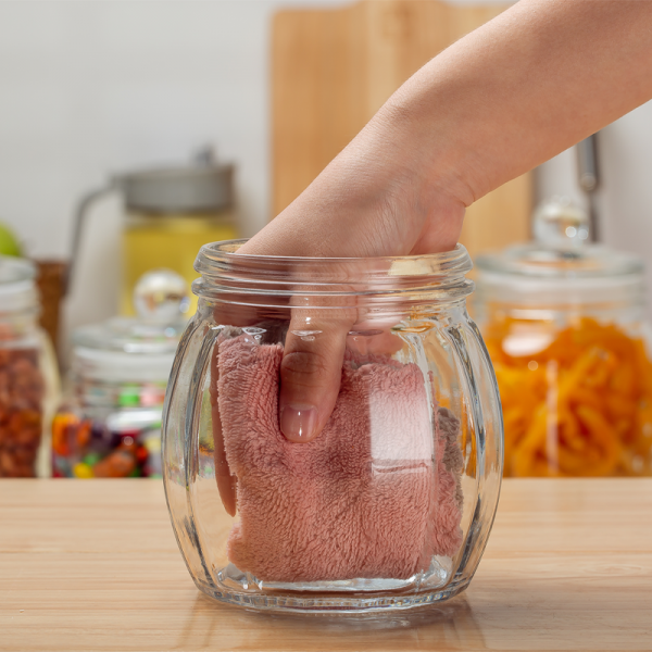 Empty storage honey glass jar with lid (5)