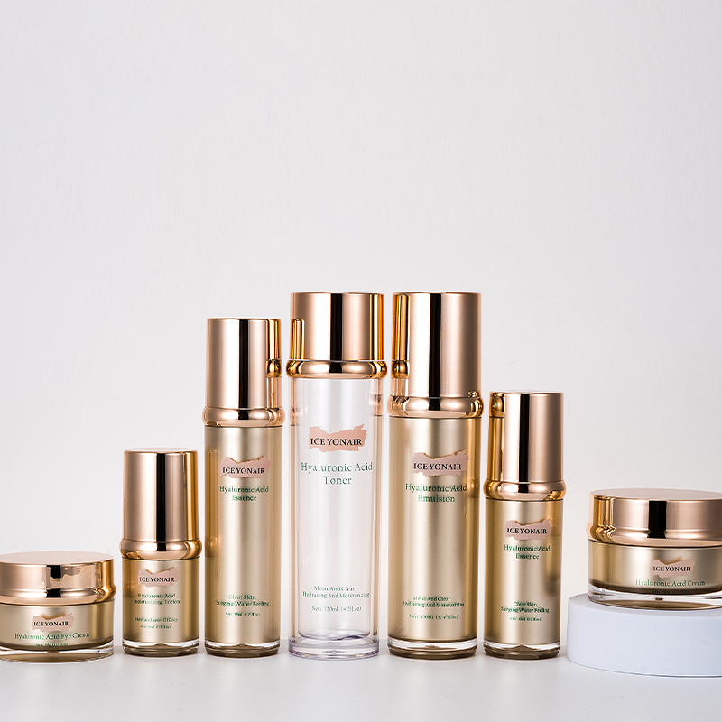 Golden skin care acrylic lotion bottle Cosmetic bottle manufacturers