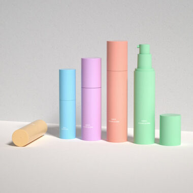 Green Blue Orange Airless Pump Bottle for Skin Care and Lotion