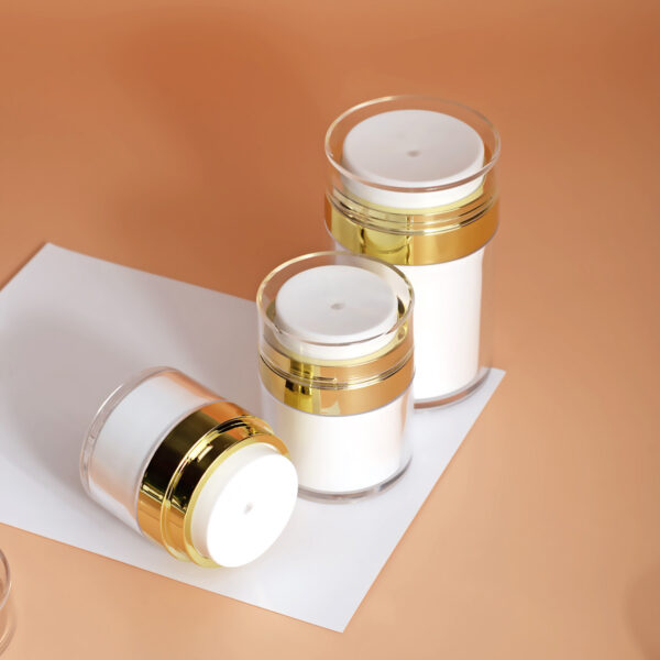 Acrylic 15ml 30ml Vacuum Cream Jar with Pump for Lotion Cosmetic Packaging