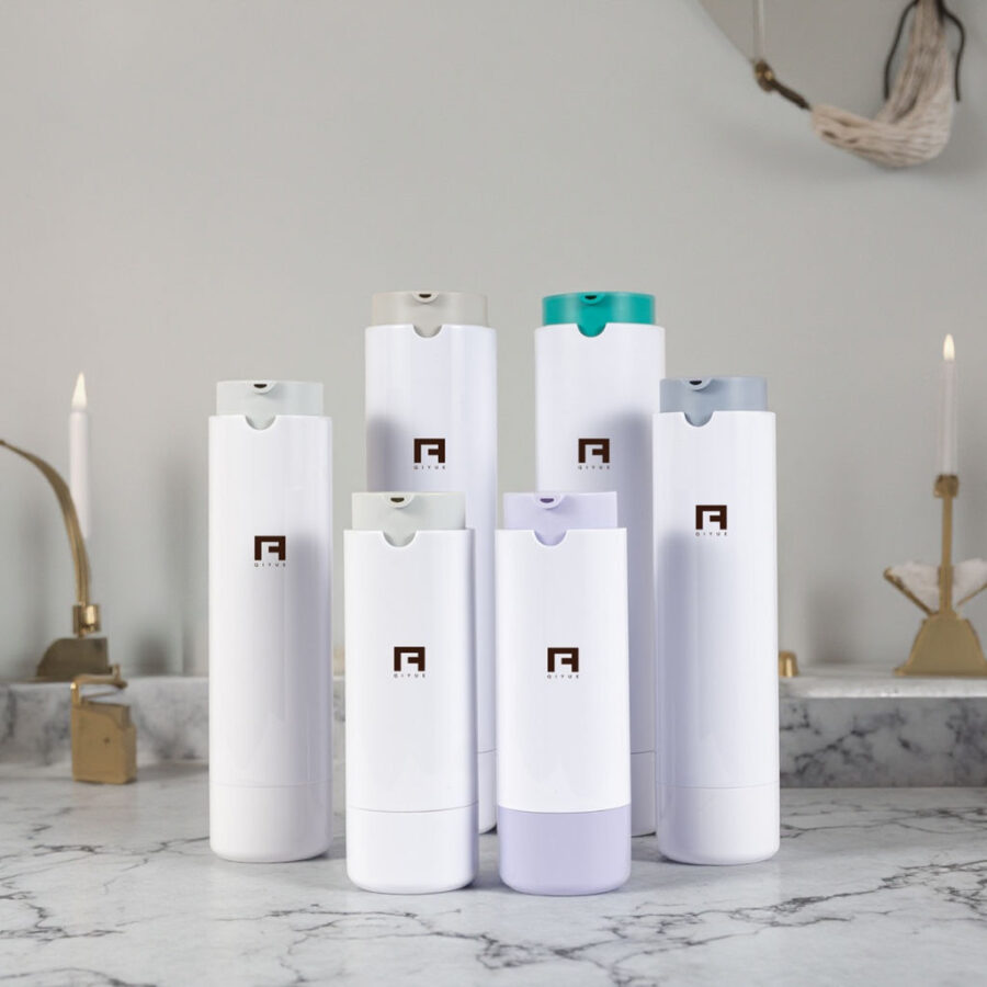 Airless Lotion Bottle for Skincare, Colorful Refillable Plastic Packaging