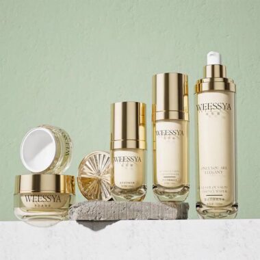 Cosmetic Acrylic Bottle 30ml 50ml 100ml Gold Set for Cream and Lotion Packaging
