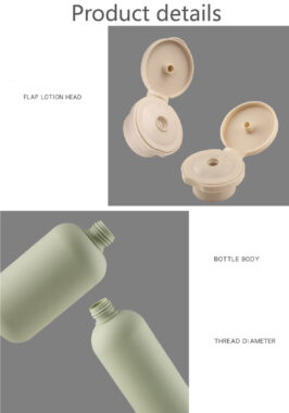 HDPE Cosmetic Plastic Bottle with Flip Top Cap for Shampoo & Lotion