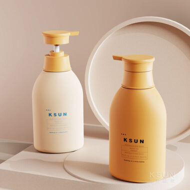 Custom Logo 500ml PE White Shower Gel Lotion Bottle with Screen Printing