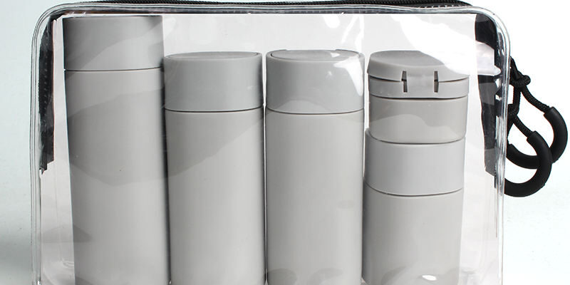Eco-Friendly PE Cosmetic Plastic Bottles Travel Set for Shampoo, Lotion, Face Cream, Conditioner (1) Eco-Friendly PE Cosmetic Plastic Travel Bottles Set for Shampoo and Lotion