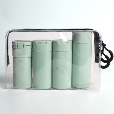 Eco-Friendly PE Cosmetic Plastic Travel Bottles Set for Shampoo and Lotion