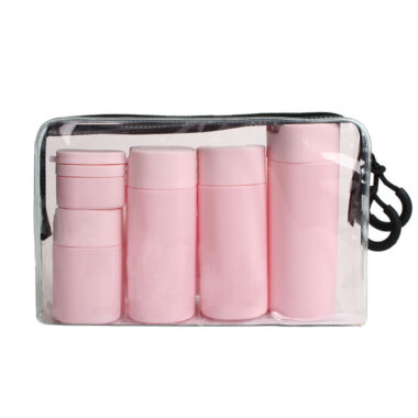 Eco-Friendly PE Cosmetic Plastic Travel Bottles Set for Shampoo and Lotion
