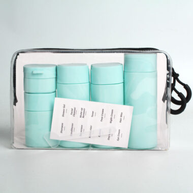 Eco-Friendly PE Cosmetic Plastic Travel Bottles Set for Shampoo and Lotion