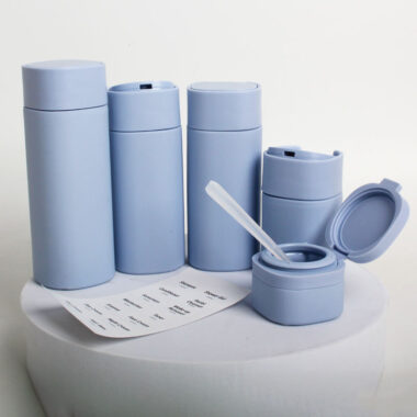 Eco-Friendly PE Cosmetic Plastic Travel Bottles Set for Shampoo and Lotion