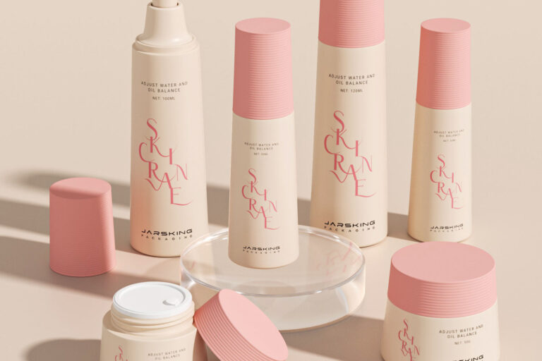 Frosted Round PET Cosmetic Bottles Set 30ml 50ml 100ml 120ml with Pump for Lotion and Serum