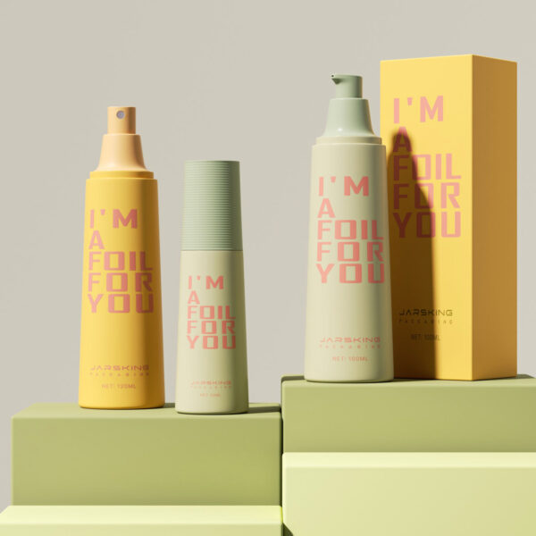 Frosted Round Cosmetic Bottle Set PET Plastic Essence Toner Lotion Serum Bottle with Pump for Skincare (5) Frosted Round PET Cosmetic Bottles Set 30ml 50ml 100ml 120ml with Pump for Lotion and Serum