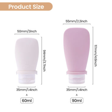 90ML Portable Reusable Silicone Travel Shampoo Bottle for Easy Dispensing