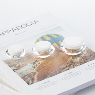 Transparent UFO Shaped Cream Jar Acrylic Cosmetic Bottle for Face Cream Eye Cream Foundation and Lotion