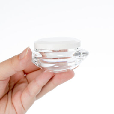 Transparent UFO Shaped Cream Jar Acrylic Cosmetic Bottle for Face Cream Eye Cream Foundation and Lotion